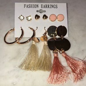 Fashion Earrings Set of 6